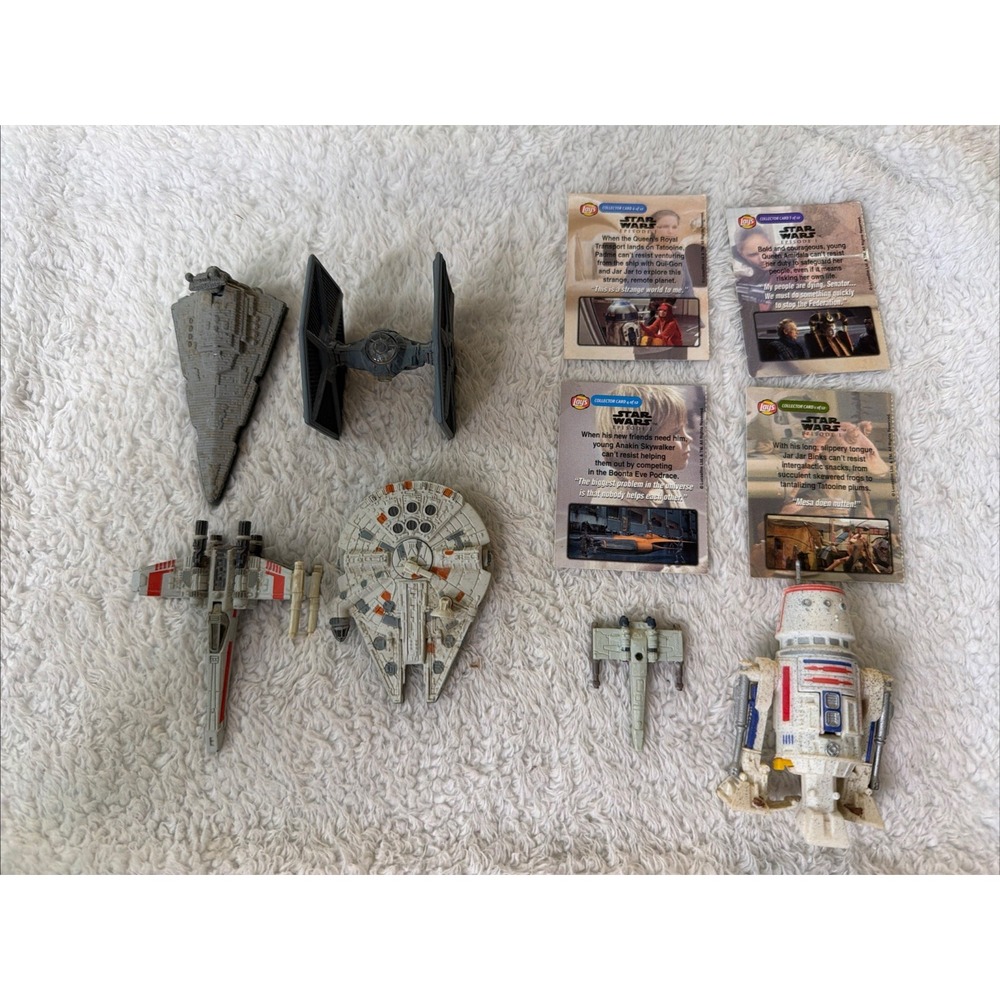 Star Wars Die-Cast Lot X-Wing Star Destroyer Tie Fighter Millennium Falcon VTG +